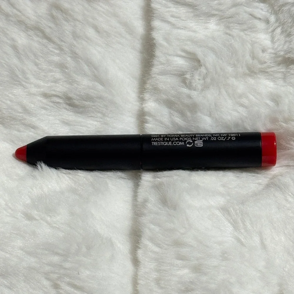 treStiQue Mini Matte Lip Crayon Chile Red‎ Travel Size .02 oz Makeup Lipstick